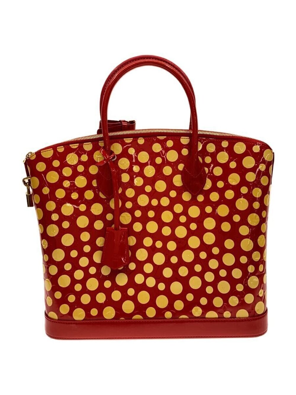 LOUIS VUITTON Lockit Monogram Vernis Dot RED Enamel